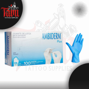 Guantes de Latex Azul Ambiderm 100 Pz
