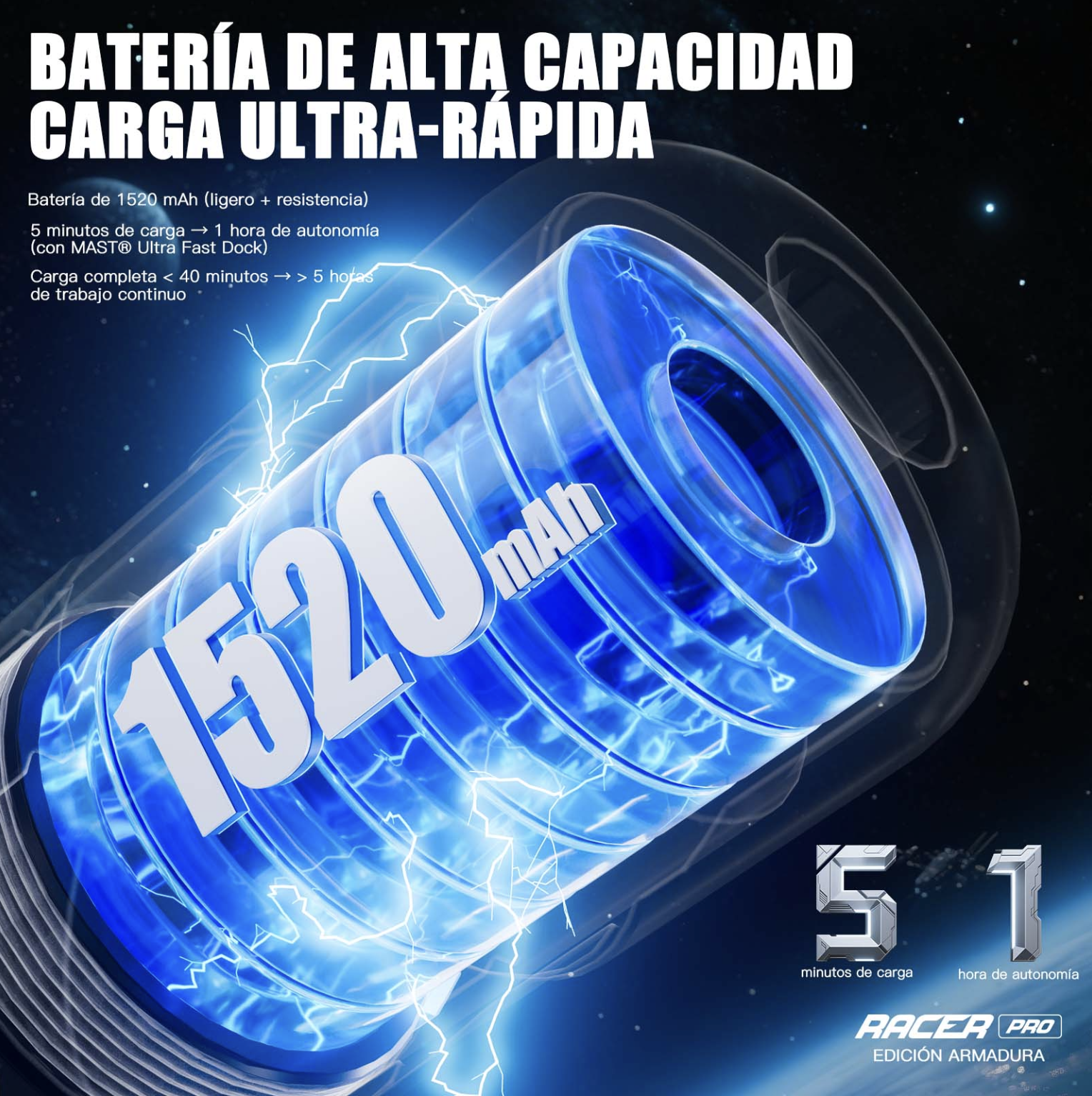 Maquina Mast Racer Pro Armor Edition (2 Baterias) - Imagen 7