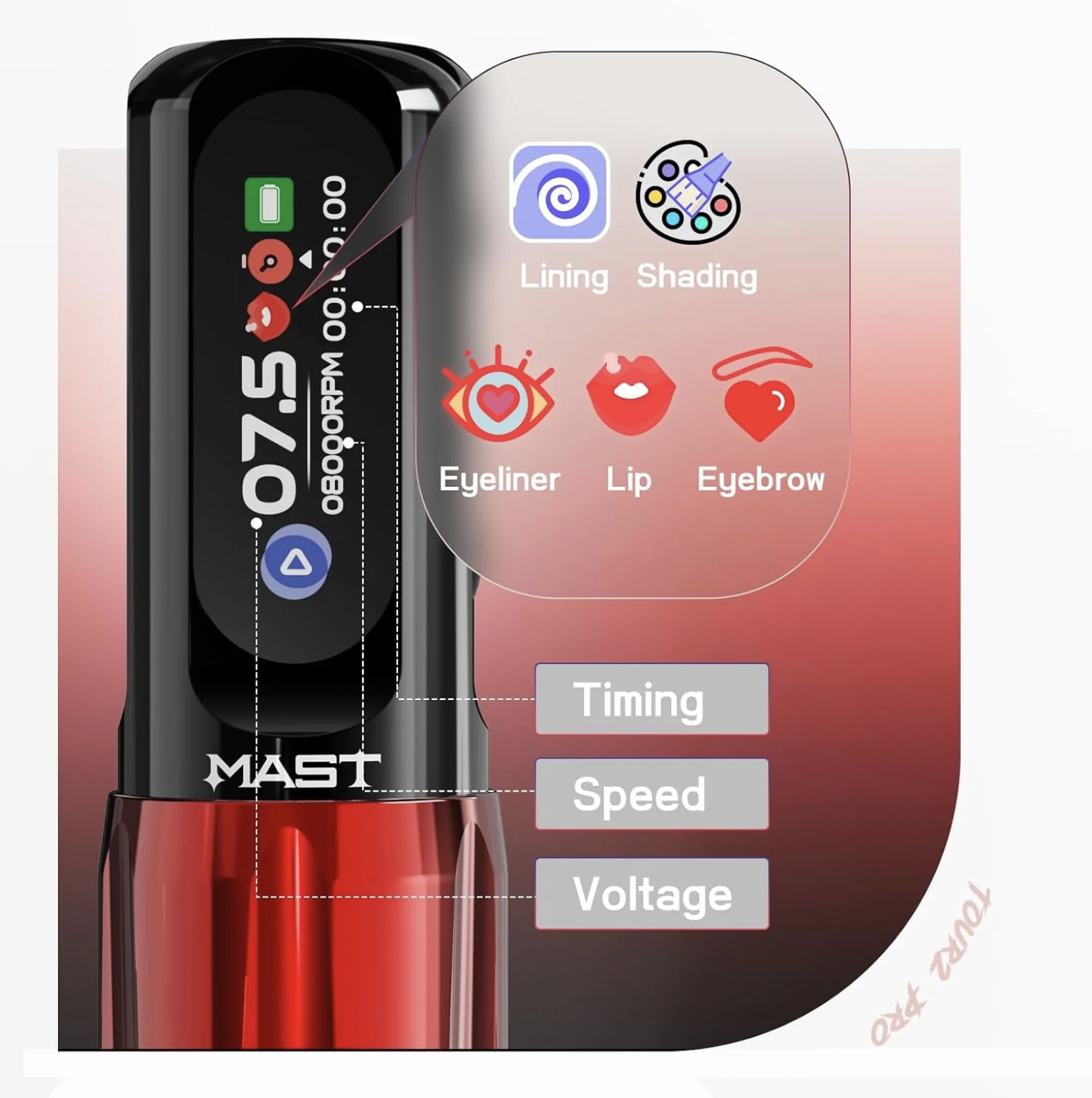 Maquina Mast TOUR2 PRO(2 BATERIAS) - Imagen 3
